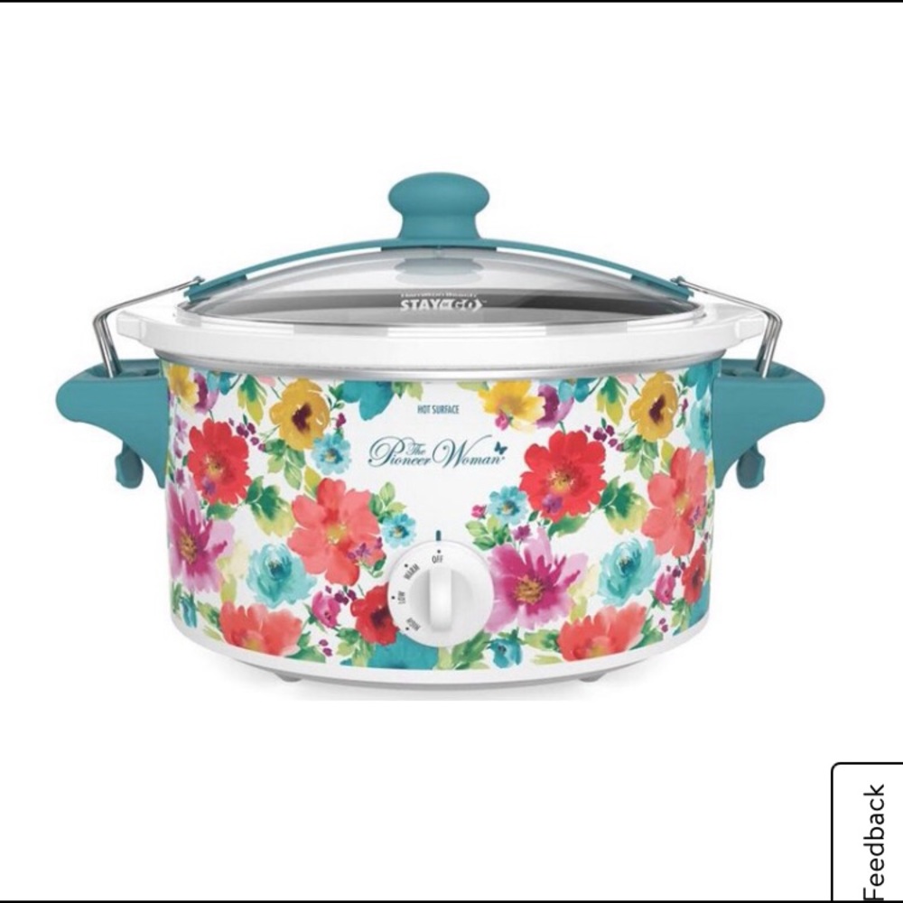 Breezy Blossom 6 Quart Portable Slow Cooker,